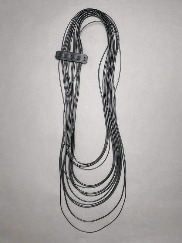 Колье из кожи чёрный арт 1291 Колье из кожи чёрный арт 1291