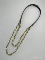 Цепь двойная чёрный бронза арт 2412