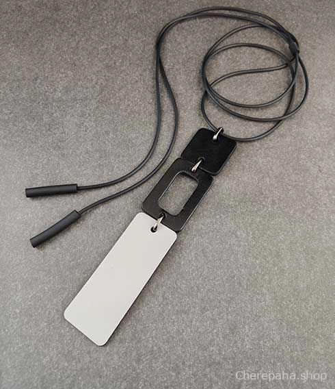 Кулон кожаный СТИК серый арт 1868 Кулон кожаный СТИК серый арт 1868