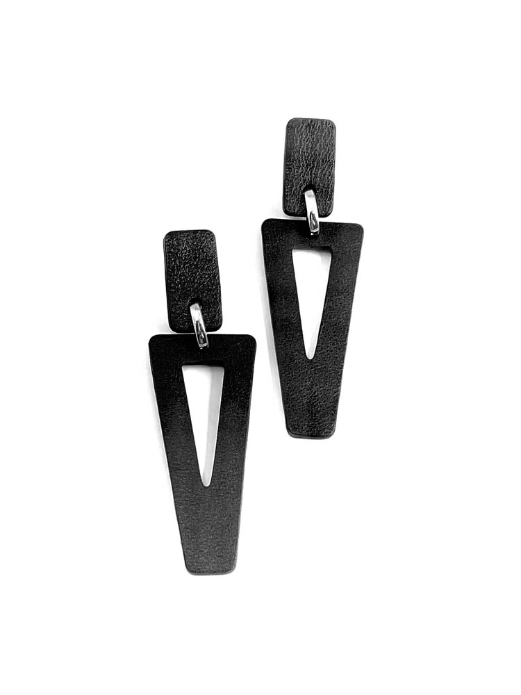 Серьги кожаные чёрный арт 50401 Серьги кожаные чёрный арт 50401