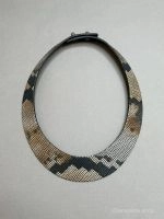 Гривна бежевая змея чёрный арт 35712