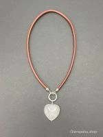 Кулон СЕРДЦЕ хрусталь коричневый арт 42511 в магазине дизайнерских украшений Cherepaha.shop