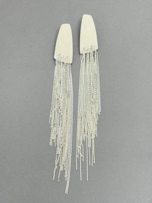 Серьги из кожи айвори арт 42902