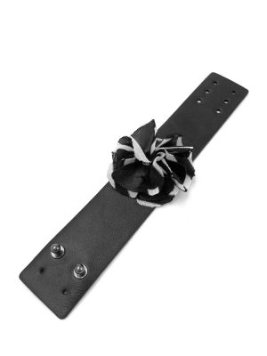 Браслет чёрный белый арт 29604