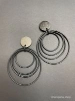 Серьги СПРИНГ тёмное серебро арт 28705