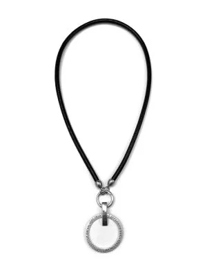 Чокер из кожи МЕЧТА белый чёрный арт 60001 в магазине дизайнерских украшений Cherepaha.shop