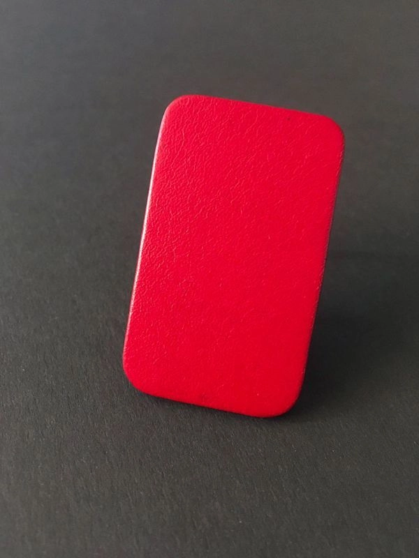 Кольцо из кожи ПРЯМОУГОЛЬНИК 35B красный арт 1412 Кольцо из кожи ПРЯМОУГОЛЬНИК 35B красный арт 1412