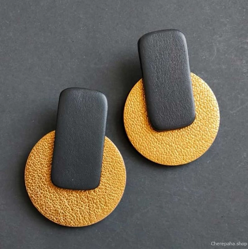 Серьги бронза чёрный арт 1373