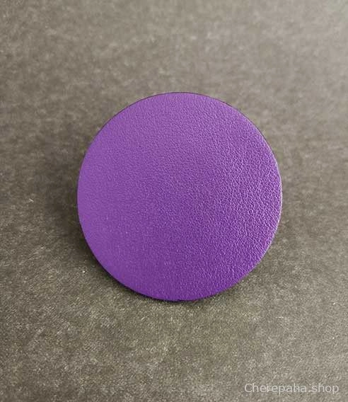 Кольцо кожаное КРУГ 5 фиолетовый арт 0815 Кольцо кожаное КРУГ 5 фиолетовый арт 0815