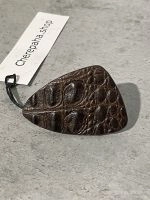 Кольцо из кожи ЛЕПЕСТОК L шоколадный крокодил арт 2169 в магазине дизайнерских украшений Cherepaha.shop