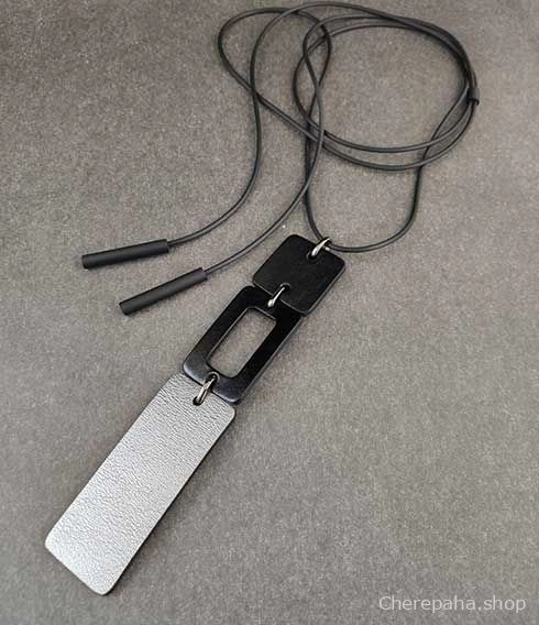 Кулон кожаный СТИК серебро арт 1866 Кулон кожаный СТИК серебро арт 1866