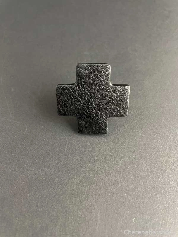 Кольцо из кожи КРЕСТ S чёрный арт 31601 Кольцо из кожи КРЕСТ S чёрный арт 31601