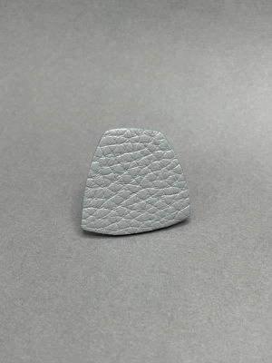 Кольцо кожаное АСИММЕТРИЯ S серый арт 18019