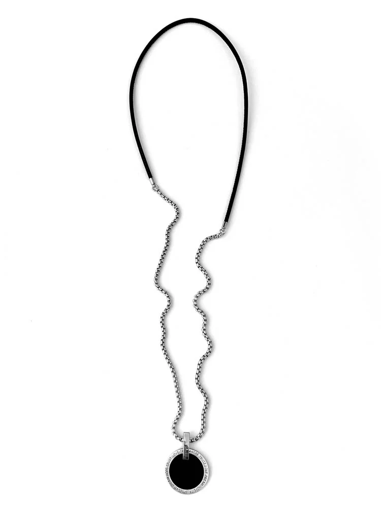 Кулон из кожи МЕЧТА чёрный арт 60108