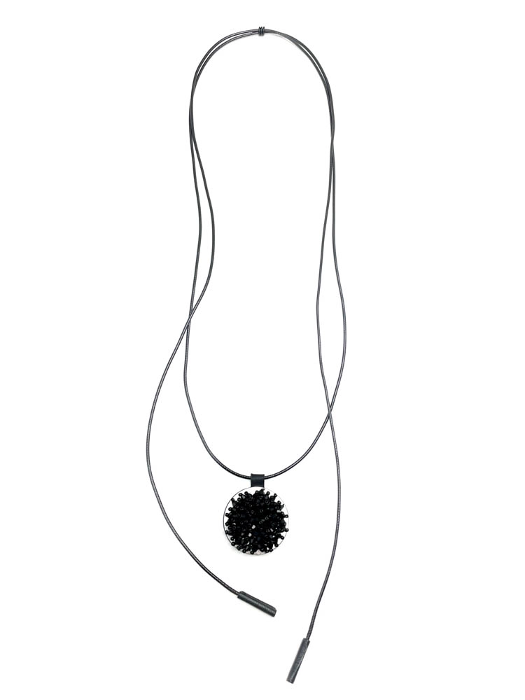 Кулон кожаный чёрный арт 49404 Кулон кожаный чёрный арт 49404