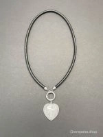 Кулон СЕРДЦЕ хрусталь чёрный арт 42507 в магазине дизайнерских украшений Cherepaha.shop