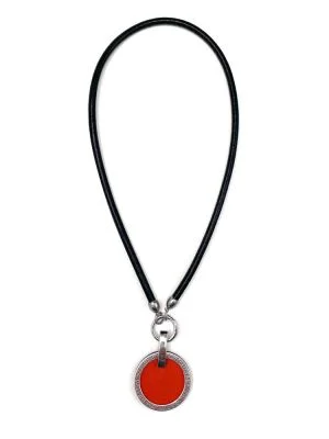 Чокер из кожи МЕЧТА красный чёрный арт 60005 в магазине дизайнерских украшений Cherepaha.shop