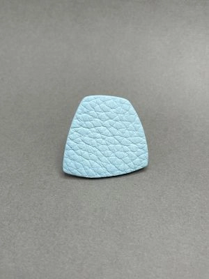 Кольцо кожаное АСИММЕТРИЯ S голубой арт 18018