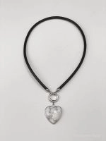 Кулон СЕРДЦЕ говлит чёрный арт 42508 в магазине дизайнерских украшений Cherepaha.shop