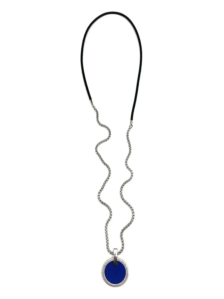 Кулон из кожи МЕЧТА синий чёрный арт 60103 Кулон из кожи МЕЧТА синий чёрный арт 60103