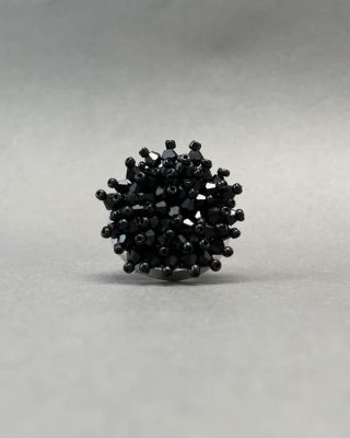 Кольцо чёрный арт 42201 в магазине дизайнерских украшений Cherepaha.shop