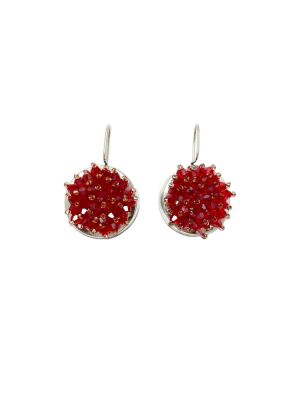 Серьги красная смородина арт 42106 в магазине дизайнерских украшений Cherepaha.shop