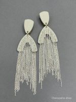 Серьги из кожи айвори арт 39006 в магазине дизайнерских украшений Cherepaha.shop