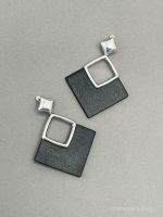 Серьги чёрный арт 43101 в магазине дизайнерских украшений Cherepaha.shop