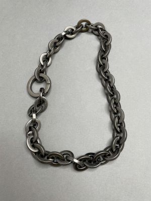 Цепь тёмное серебро арт 35401 в магазине дизайнерских украшений Cherepaha.shop