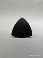 Кольцо из кожи ТРЕУГОЛЬНИК чёрный арт 38901 в магазине дизайнерских украшений Cherepaha.shop