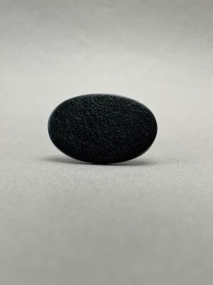 Кольцо кожаное ОВАЛ чёрный арт 48101 в магазине дизайнерских украшений Cherepaha.shop