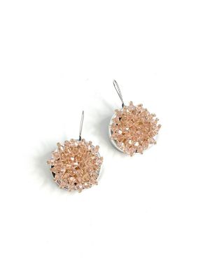 Серьги розовый персик арт 42105 в магазине дизайнерских украшений Cherepaha.shop