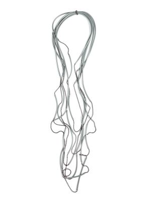 Бусы ШАРИКИ серый арт 30903 в магазине дизайнерских украшений Cherepaha.shop