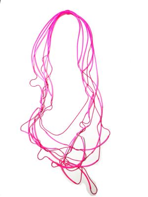 Бусы ШАРИКИ тонкий фуксия арт 30910 в магазине дизайнерских украшений Cherepaha.shop