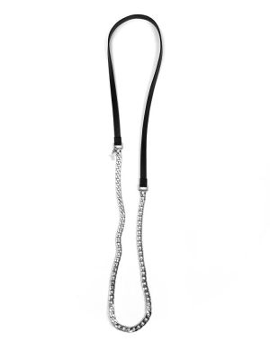 Кросс-боди чёрный серебро арт 55201 в магазине дизайнерских украшений Cherepaha.shop