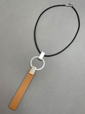 Чокер из кожи МЕЧТА карамель чёрный арт 32512 в магазине дизайнерских украшений Cherepaha.shop