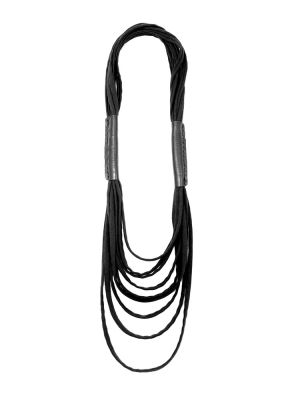 Колье чёрный арт 54302 в магазине дизайнерских украшений Cherepaha.shop