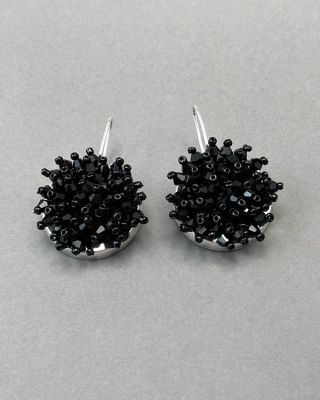 Серьги чёрный арт 42101 в магазине дизайнерских украшений Cherepaha.shop