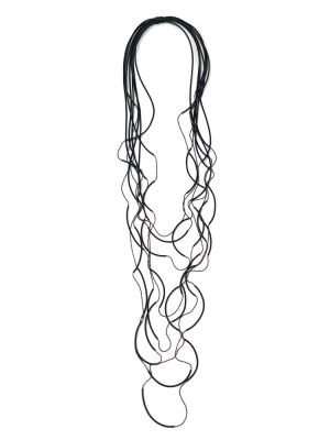 Бусы ШАРИКИ тонкий чёрный золотистый арт 30909 в магазине дизайнерских украшений Cherepaha.shop